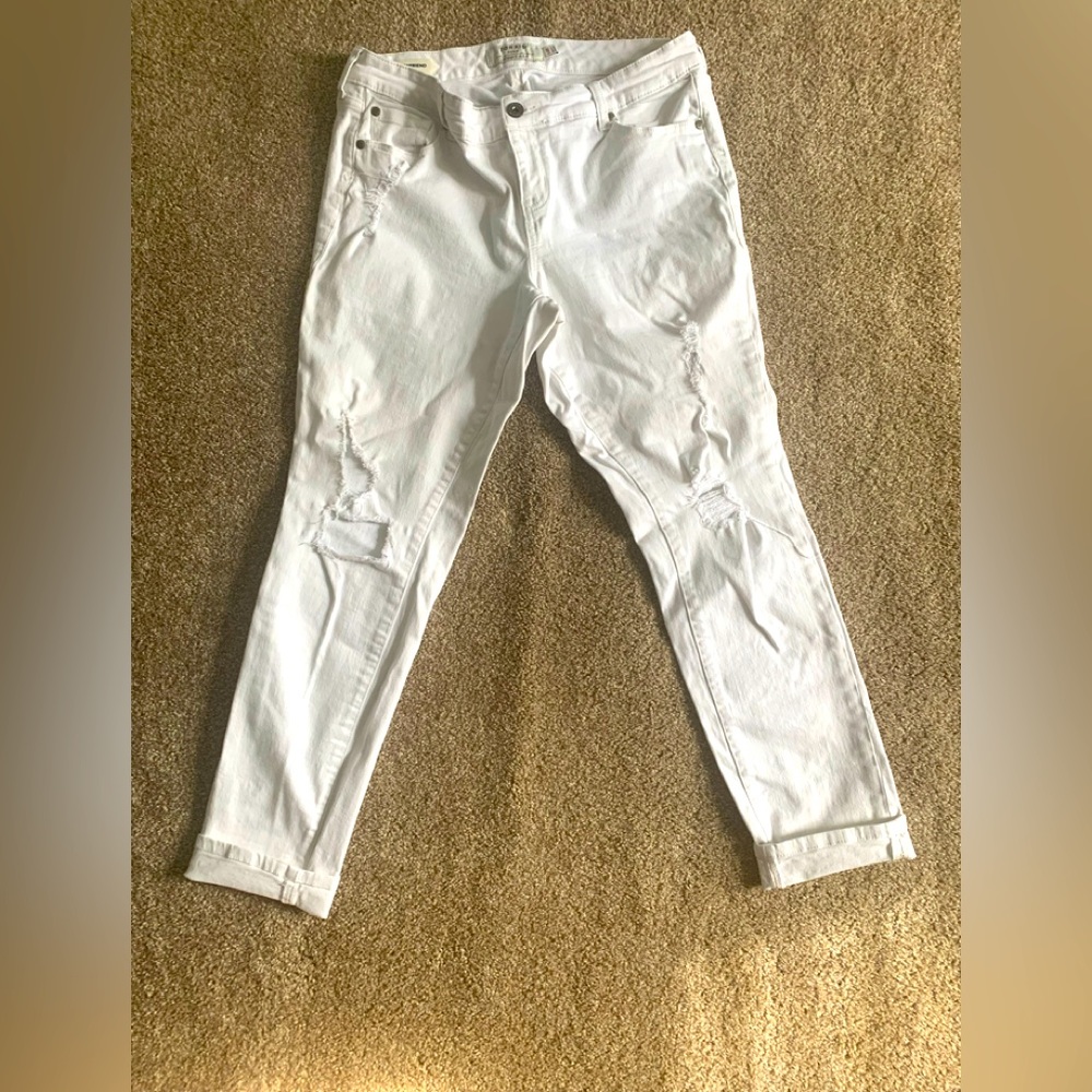 Torrid White Boyfriend Denim
